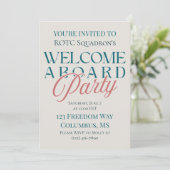 Invitation Bienvenue à bord de la fête - Militaire moderne de (Debout devant)