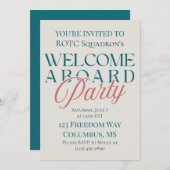 Invitation Bienvenue à bord de la fête - Militaire moderne de (Devant / Derrière)