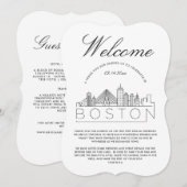 Invitation Bienvenue à Boston | Détails des clients (Devant / Derrière)