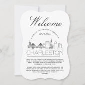 Invitation Bienvenue à Charleston | Détails pour les invités (Devant)