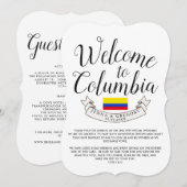 Invitation Bienvenue à Columbia | Personnalisation du mariage (Devant / Derrière)