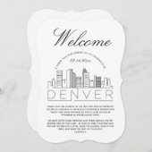 Invitation Bienvenue à Denver | Détails sur les invités (Devant / Derrière)