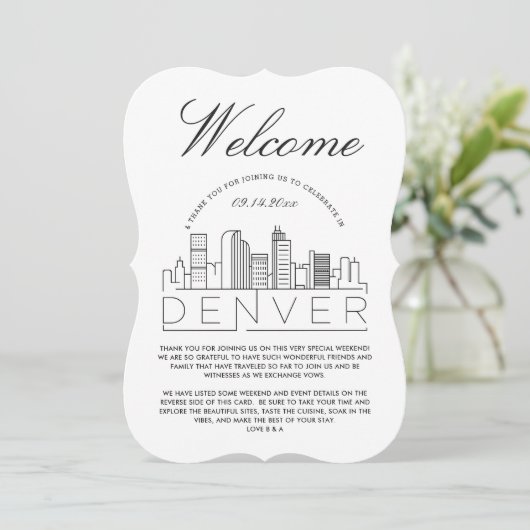 Invitation Bienvenue à Denver | Détails sur les invités (Debout devant)
