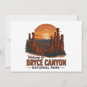 Invitation Bienvenue à Embrodery Bryce Canyon National USA