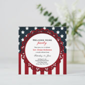 Invitation Bienvenue à la maison (Debout devant)