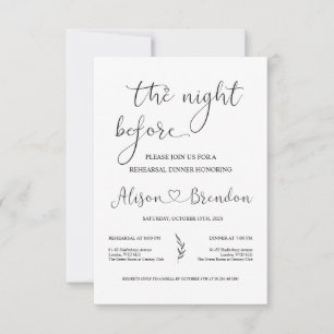 Invitation Bienvenue à la veille de la nuit en noir et blanc