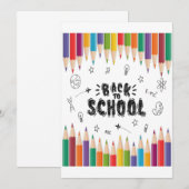 Invitation Bienvenue À L'École Chemise, Premier Jour De L'Éco (Devant / Derrière)