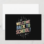 Invitation Bienvenue à l'école Professeur Premier jour d'écol (Devant / Derrière)