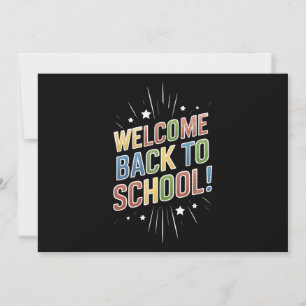 Invitation Bienvenue à l'école Professeur Premier jour d'écol