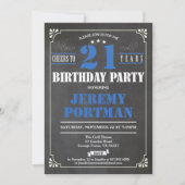 Invitation Bienvenue à l'invitation de 21 ans.Retro (Devant)