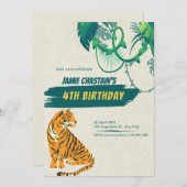 Invitation Bienvenue à l'Invitation du 4e anniversaire de la  (Devant / Derrière)