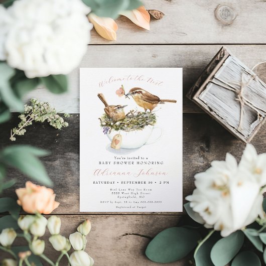 Invitation Bienvenue À L'Invitation Du Baby shower Nest