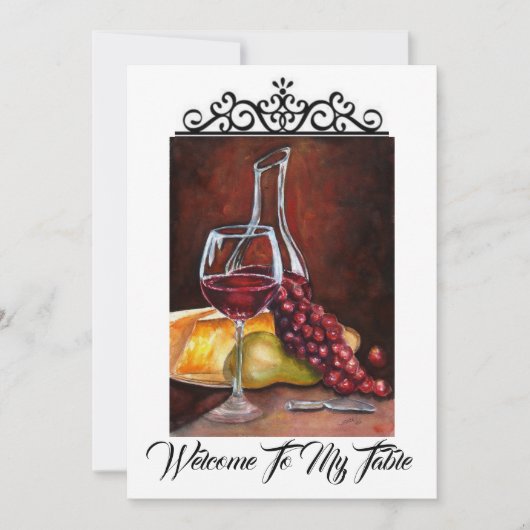 Invitation - Bienvenue à ma table (Devant)