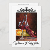 Invitation - Bienvenue à ma table (Devant / Derrière)