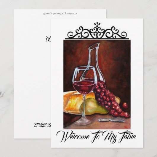 Invitation - Bienvenue à ma table (Devant / Derrière)