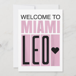 Invitation Bienvenue à Miami Leo 10 - GOAT 