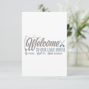 INVITATION BIENVENUE "À NOTRE MAISON DU LAC" HOUSEWARMING INV