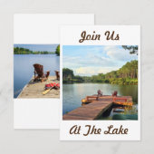 INVITATION BIENVENUE "À NOTRE MAISON DU LAC" HOUSEWARMING INV (Devant / Derrière)