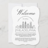 Invitation Bienvenue à Philadelphie | Détails sur les invités (Devant)