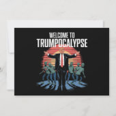 Invitation Bienvenue à Trump-ocalypse Funny Trump Halloween (Devant)