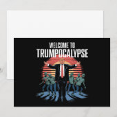 Invitation Bienvenue à Trump-ocalypse Funny Trump Halloween (Devant / Derrière)
