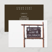 Invitation bienvenue au colorado coloré (Devant / Derrière)