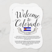 Invitation Bienvenue au Colorado | Mariage sur mesure (Devant / Derrière)