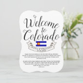 Invitation Bienvenue au Colorado | Mariage sur mesure (Debout devant)