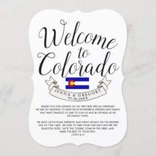 Invitation Bienvenue au Colorado   Personnalisation du mariag