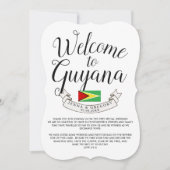 Invitation Bienvenue au Guyana | Mariage sur mesure (Devant)