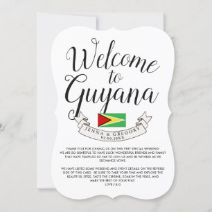 Invitation Bienvenue au Guyana   Personnalisation du mariage