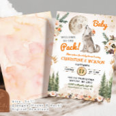 Invitation Bienvenue Au Pack Orange Wolf Co-Ed Baby shower