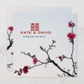 Invitation Bienvenue au printemps/Sakura oriental (Devant / Derrière)