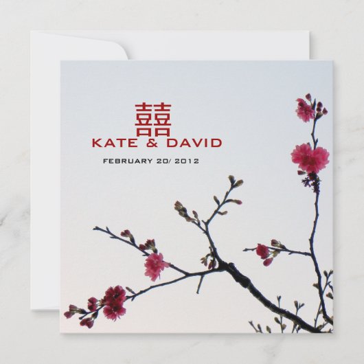 Invitation Bienvenue au printemps/Sakura oriental (Devant)