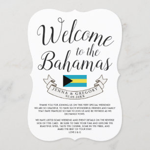 Invitation Bienvenue aux Bahamas   Personnalisation du mariag