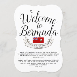 Invitation Bienvenue aux Bermudes   Destination Faveur Mariag