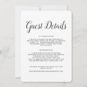 Invitation Bienvenue aux îles Turques et Caïques| Mariage de  (Dos)