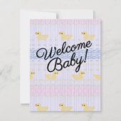 Invitation Bienvenue bébé (Devant)