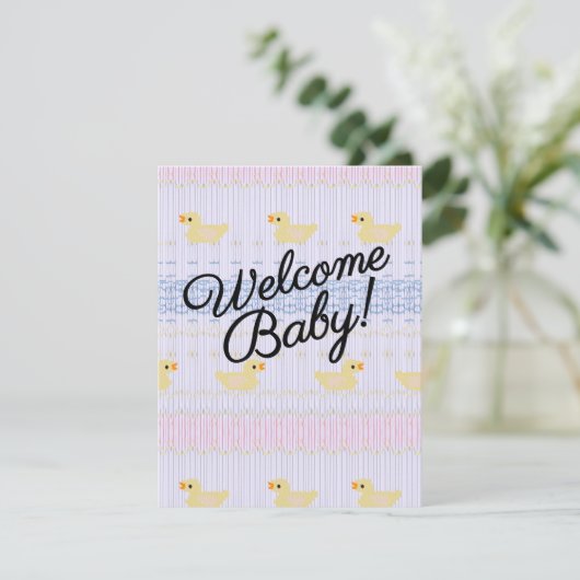 Invitation Bienvenue bébé (Debout devant)