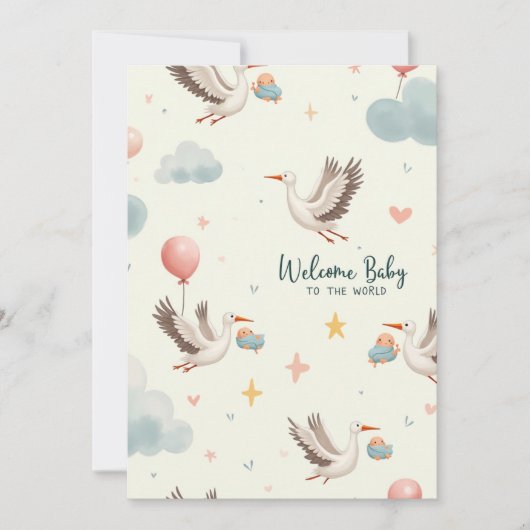 Invitation Bienvenue bébé (Devant)