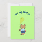 Invitation bienvenue bébé garçon (Dos)