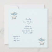 Invitation Bienvenue dans une douche bébé garçon (Dos)