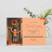 Invitation Bienvenue d'automne (Debout devant)