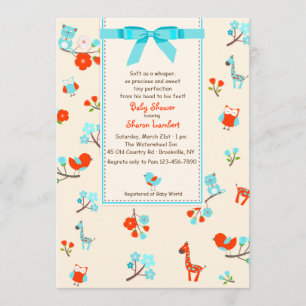 Invitation bienvenue de baby shower