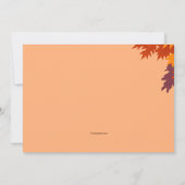 Invitation Bienvenue en automne (Dos)