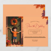 Invitation Bienvenue en automne (Devant / Derrière)