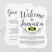 Invitation Bienvenue en Jamaïque | Mariage sur mesure (Devant / Derrière)