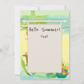 Invitation Bienvenue ! Fête de plage (Dos)