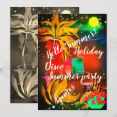 Invitation Bienvenue ! Fête de plage (Devant / Derrière)