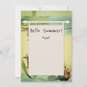 Invitation Bienvenue ! Fête de plage (Dos)